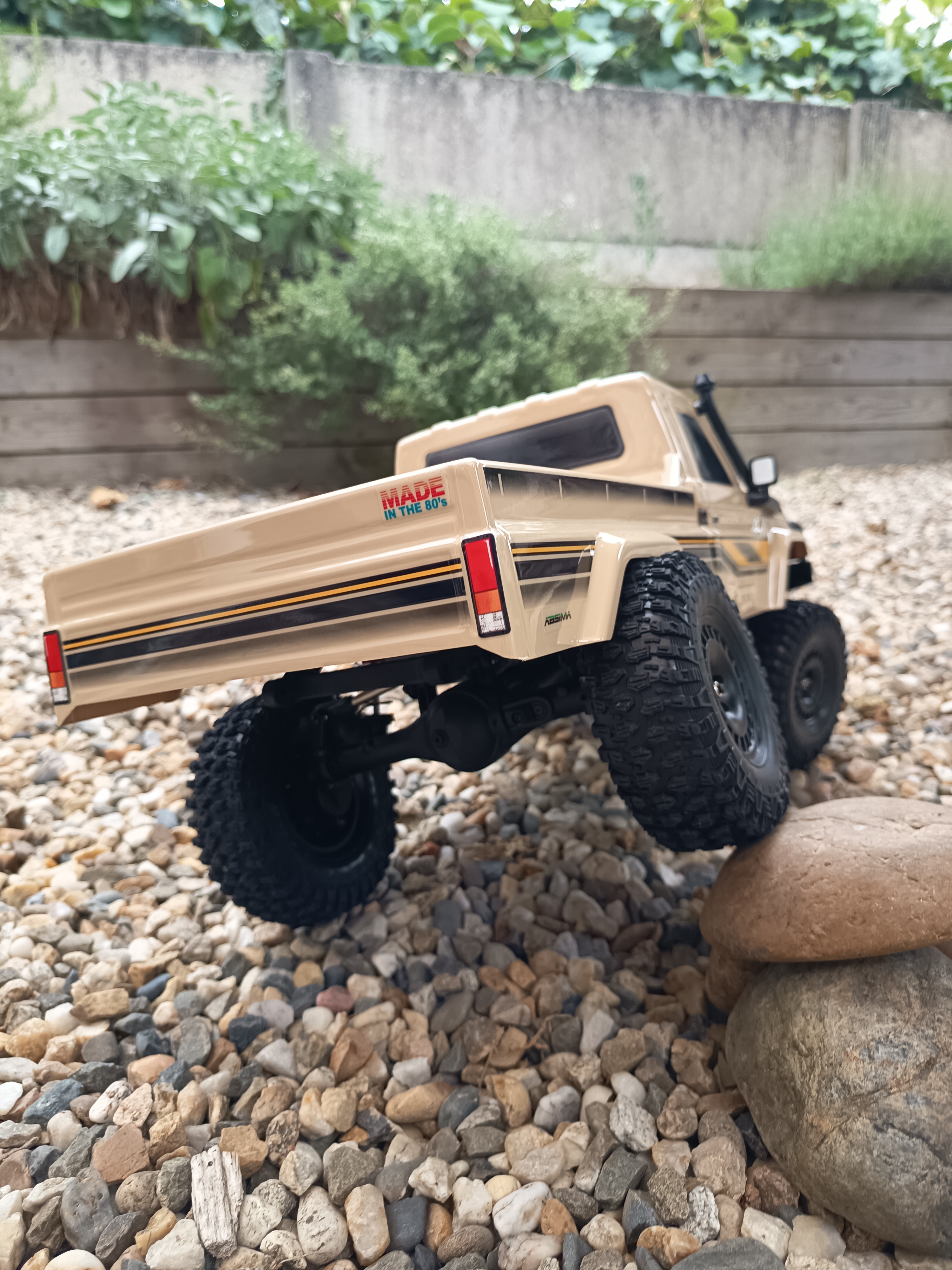 Vue arrière de la benne du Hilux RC4G